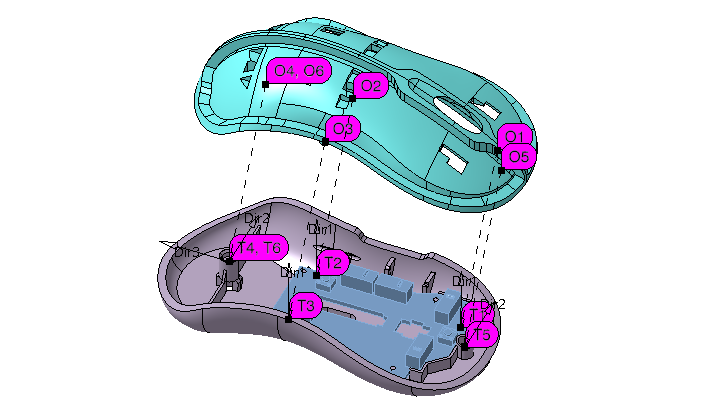 Five Button Mouse Report_UserView_Top_Cover_to_PCB_Mouse